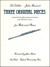 THREE ORIGINAL PIECES FLUTE SOLO cover